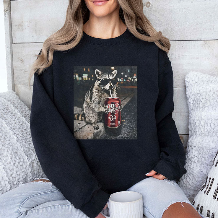 Raccoon Drinking Dr Pepper T Shirt