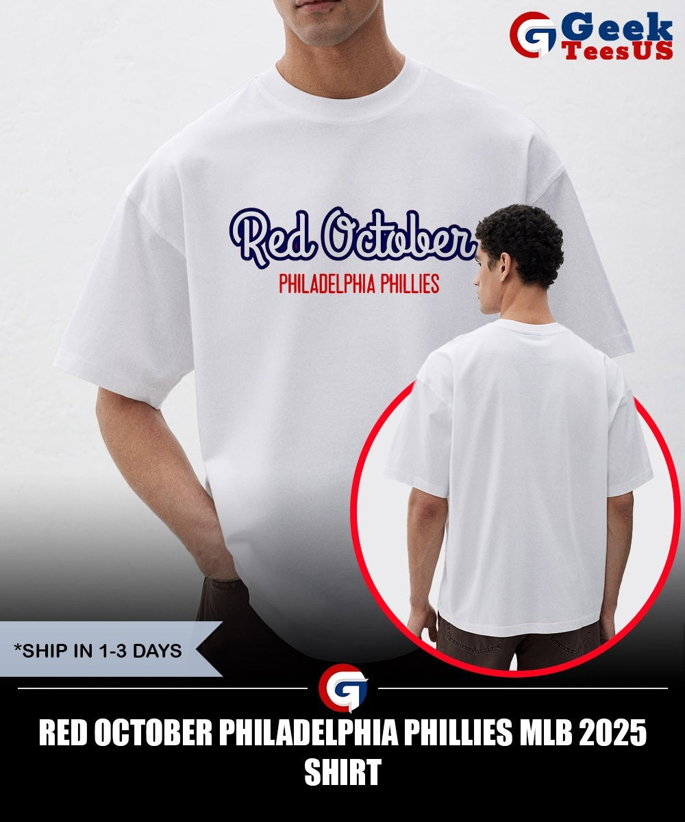 Red October Philadelphia Phillies MLB 2025 shirt Unisex , , , Long Sleeve Tee