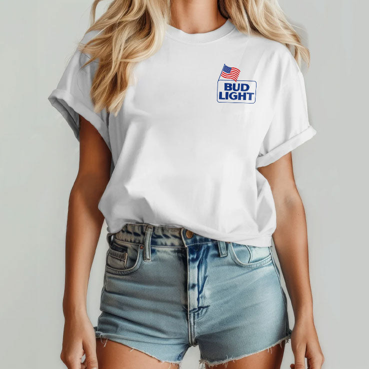Red White And Bud Light 4th Of July T Shirt