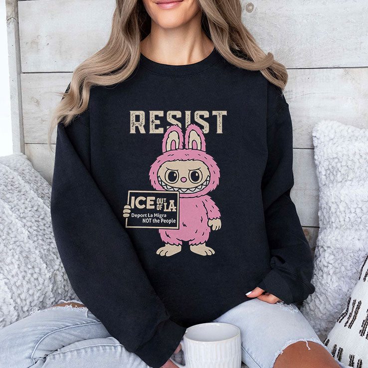Resist With Labubu Immigrants Welcome ICE Out Of LA T Shirt