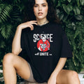 Retro Robot Flower Space Rocket Science Will Unite Us T Shirt