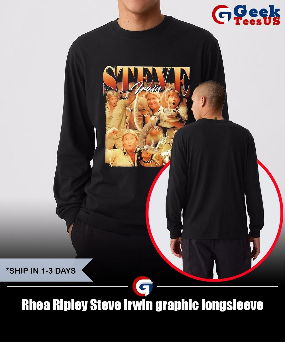 Rhea Ripley Steve Irwin graphic shirt Unisex , , , Long Sleeve Tee