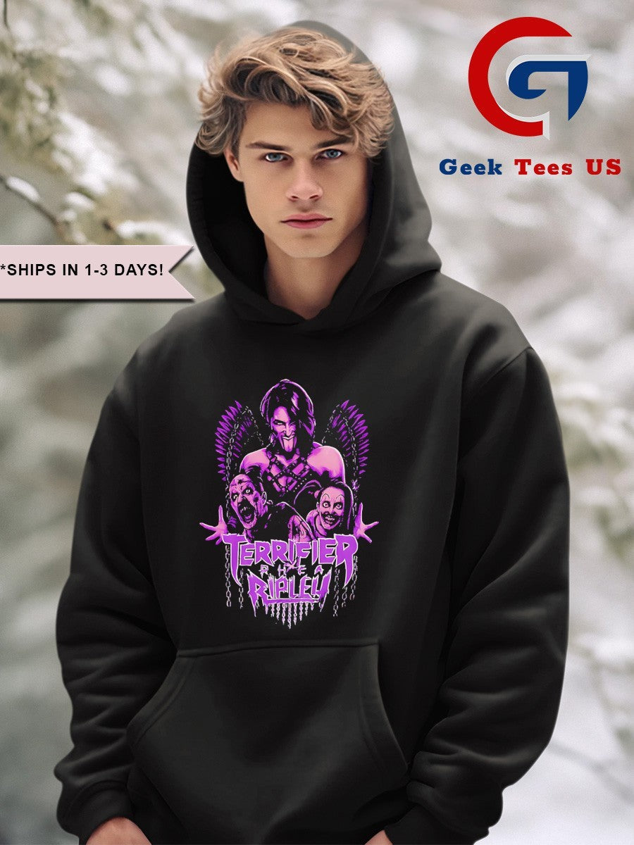 Rhea Ripley x Terrifier Halloween shirt Unisex , , , Long Sleeve Tee