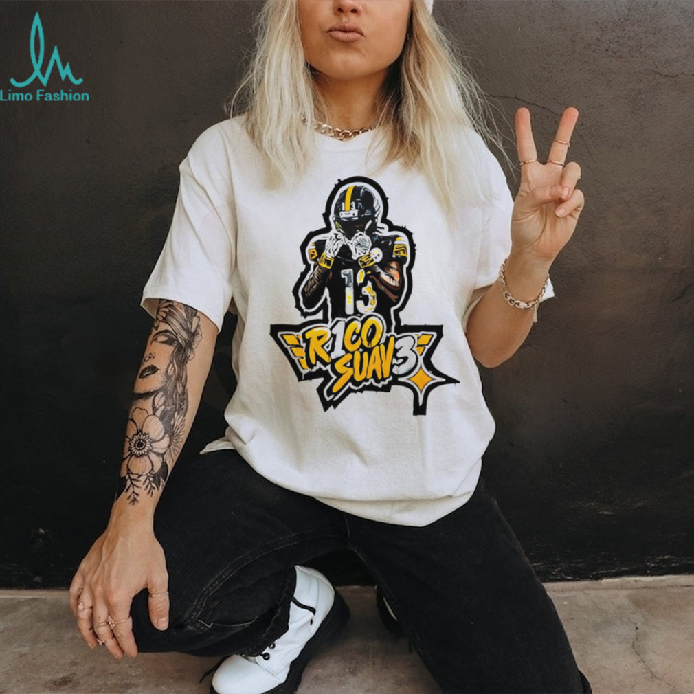 Rico Suave 13 Black and Gold Football Street Art T shirt