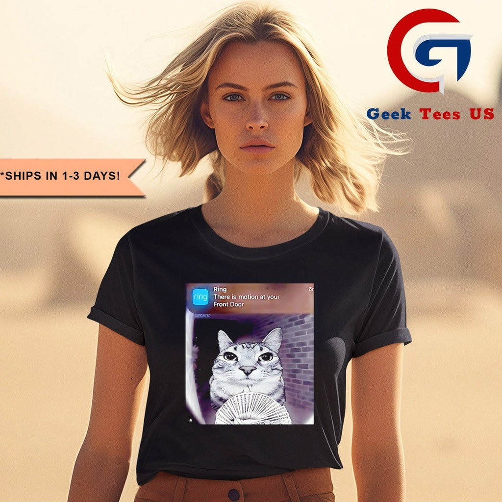 Ring cat with motion meme shirt Unisex , , , Long Sleeve Tee