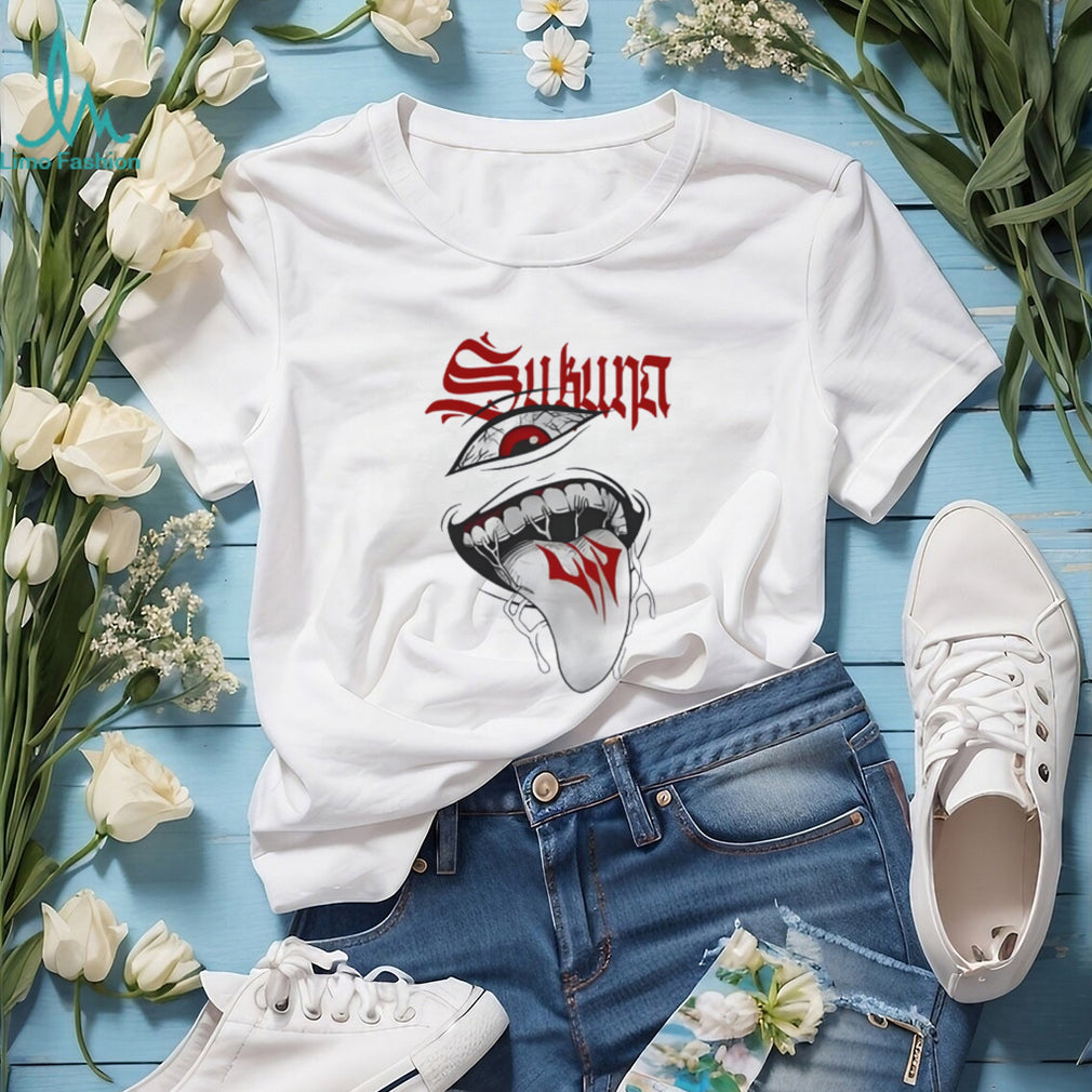Ryomen Sukuna Cursed Mouth & Eye Graphic Tee Jujutsu Kaisen Streetwear