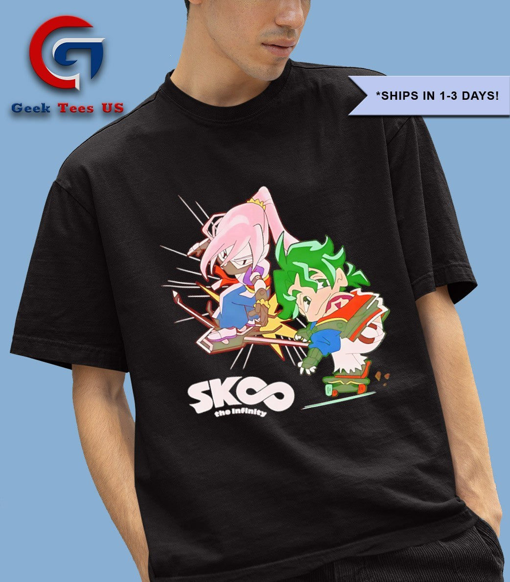 SK8 The Infinity Joe & Cherry Blossom chibi duo shirt Unisex , , , Long Sleeve Tee