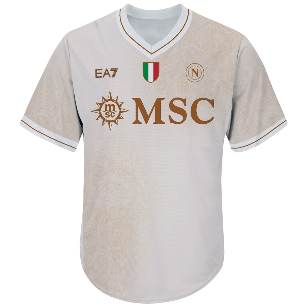 SSC Napoli Home Match 2025 2026 Men V-Neck Jersey