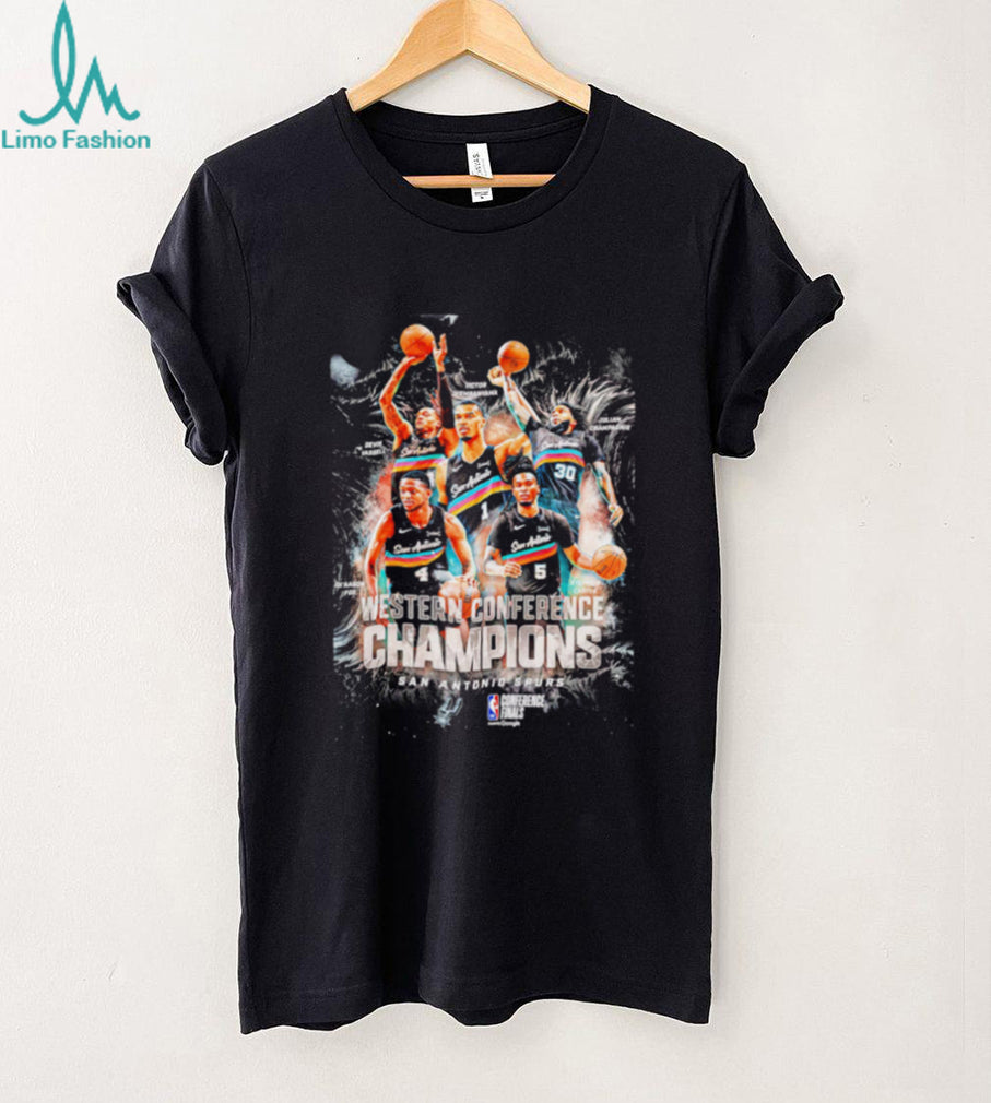 San Antonio Spurs 2026 NBA Western Conference Champions Player Collage shirt