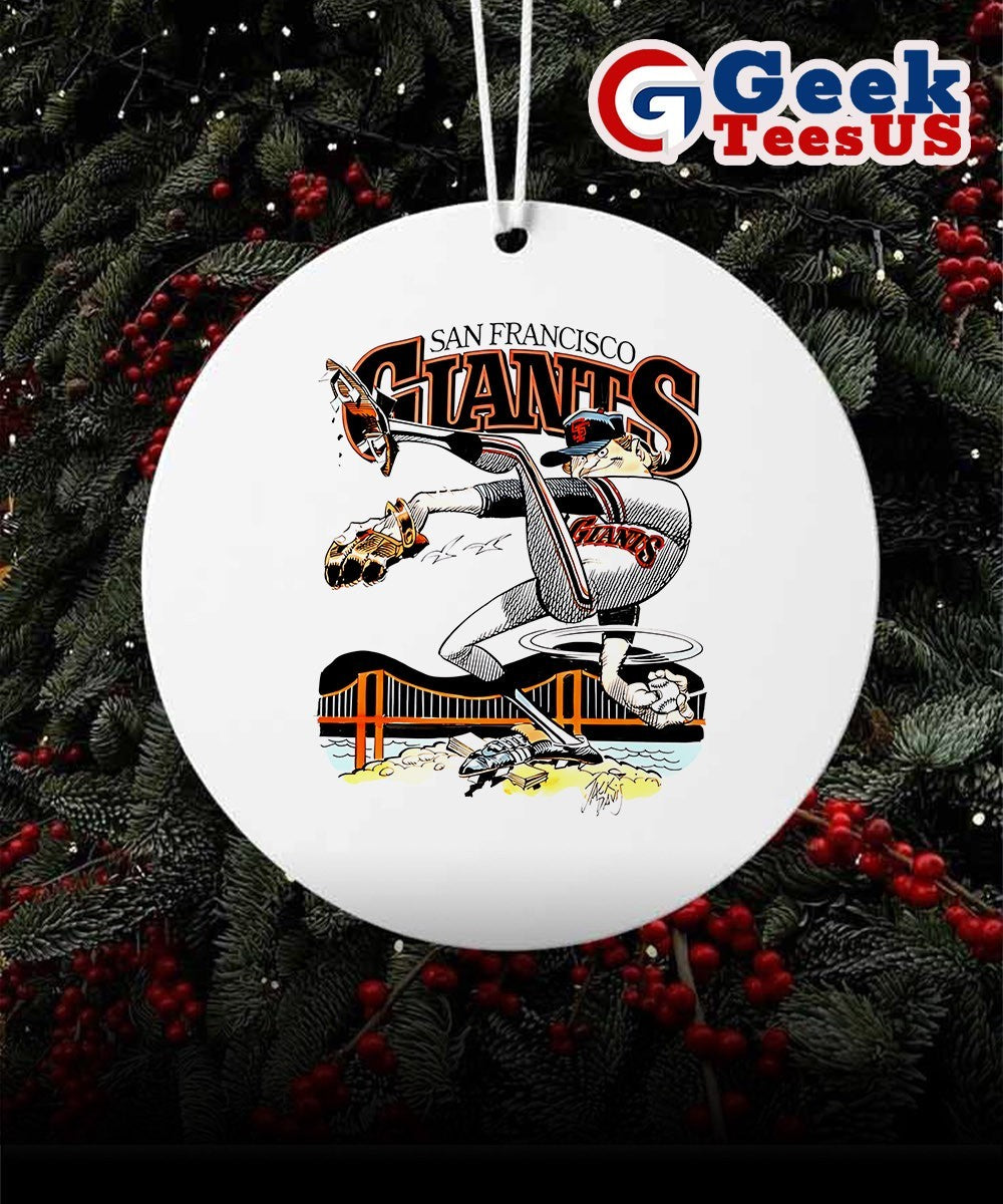 San Francisco Giants baseball pitcher cartoon Ornament Unisex , , , Long Sleeve Tee