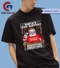 Santa’s Tech Support Rebooting ugly Christmas shirt Unisex , , , Long Sleeve Tee