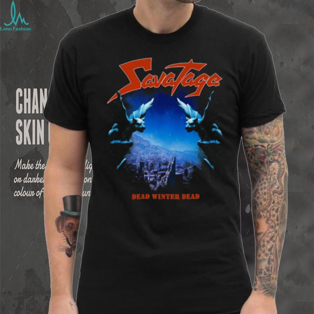 Savatage Dead Winter Dead Gargoyle Skyline Graphic T Shirt