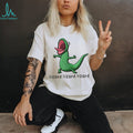 Screaming Green Lizard Embroidery Style Graphic T Shirt