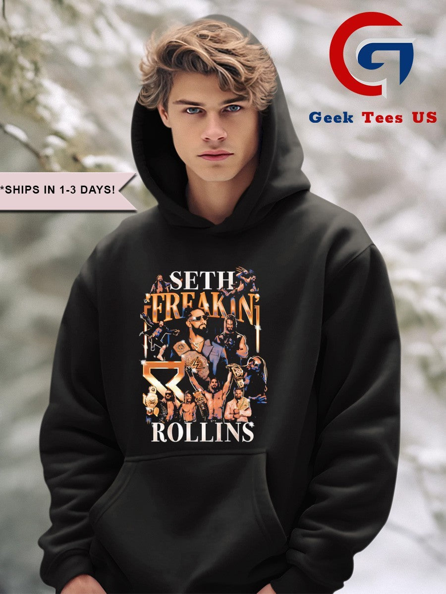 Seth Rollins Freakin Montage Boxy graphic shirt Unisex , , , Long Sleeve Tee