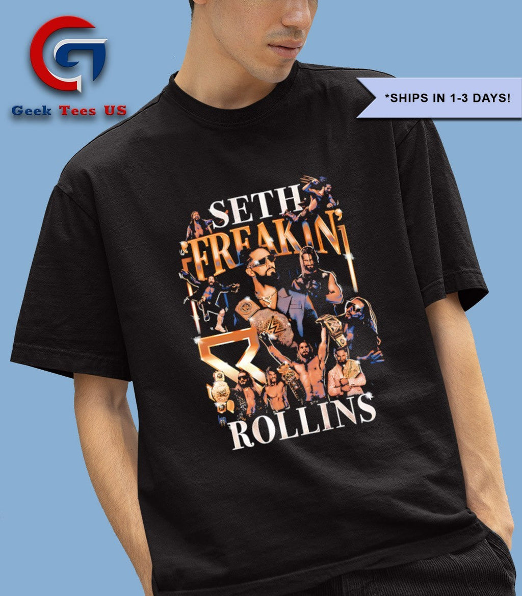Seth Rollins Freakin Montage Boxy graphic shirt Unisex , , , Long Sleeve Tee