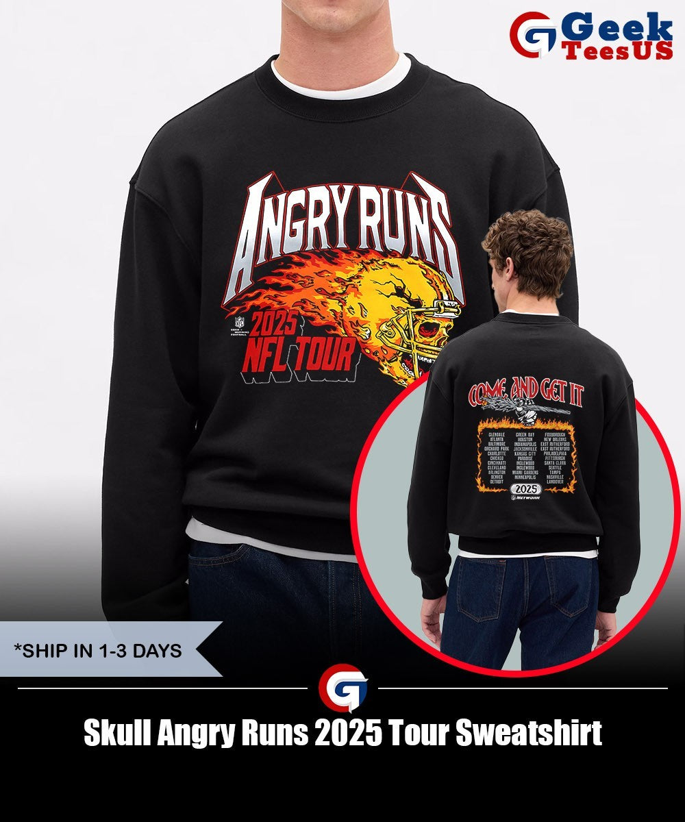 Skull Angry Runs 2025 Tour shirt Unisex , , , Long Sleeve Tee