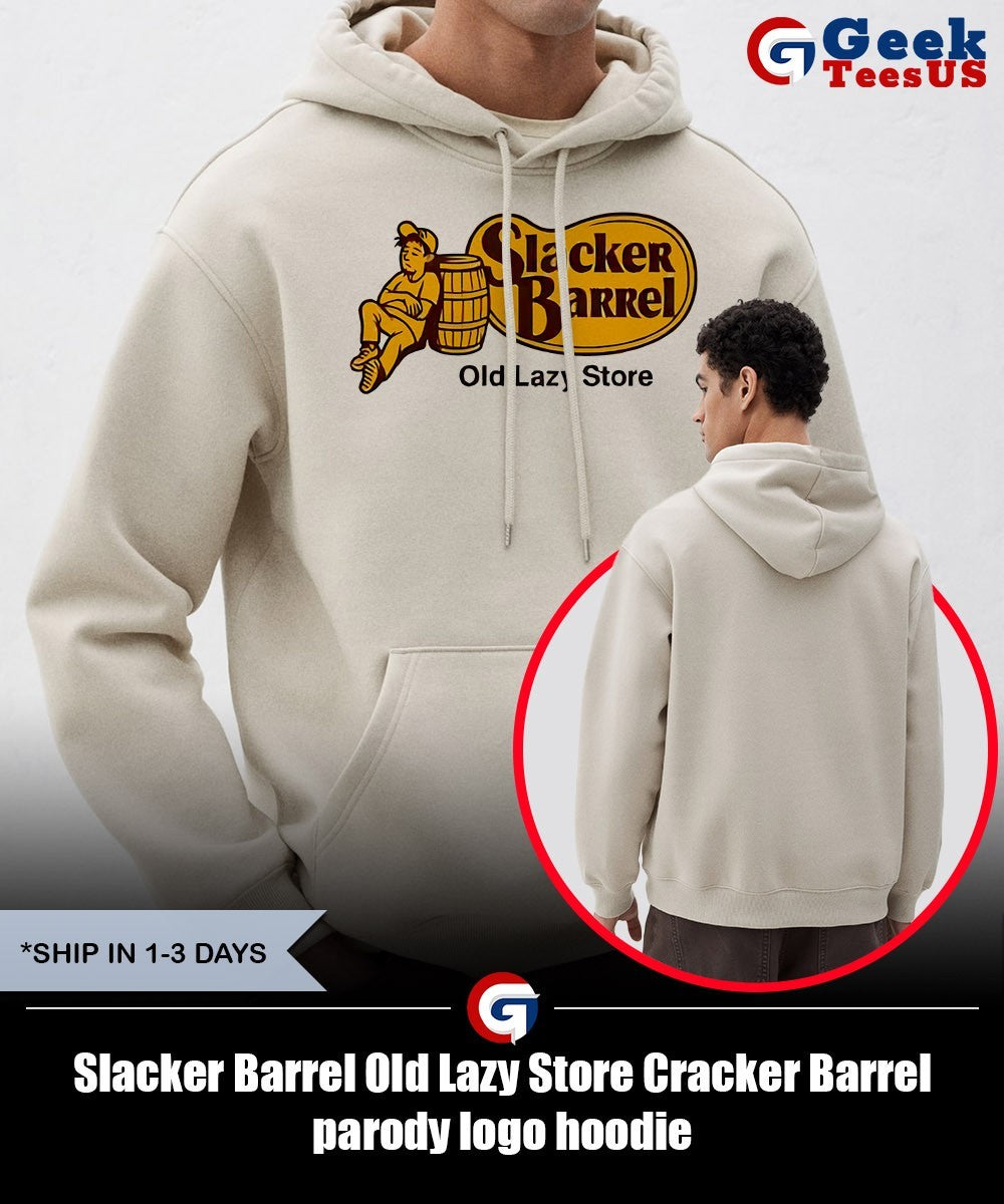 Slacker Barrel Old Lazy Store Cracker Barrel parody logo shirt Unisex , , , Long Sleeve Tee