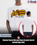 Slacker Barrel Old Lazy Store Cracker Barrel parody logo shirt Unisex , , , Long Sleeve Tee