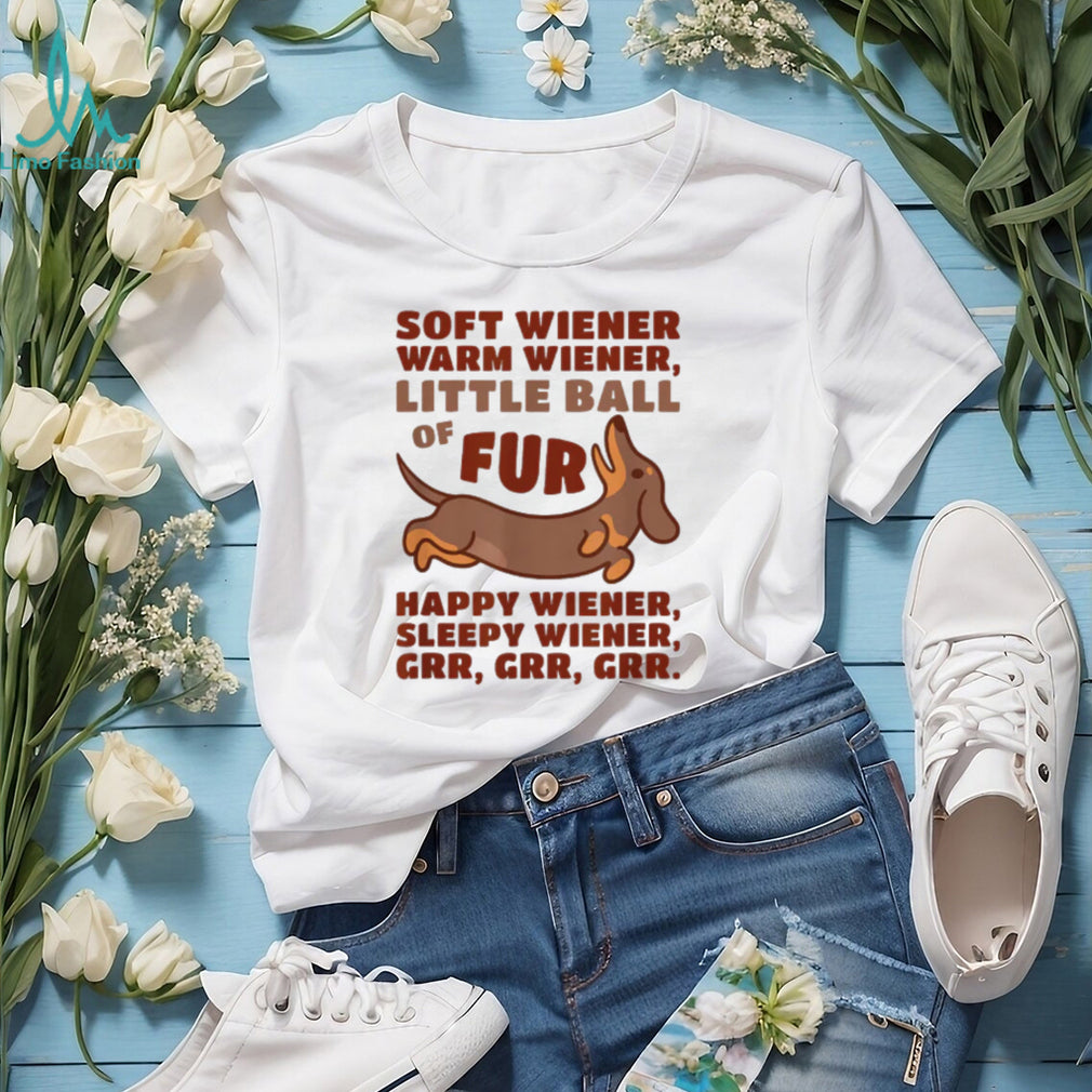 Soft Wiener Warm Wiener Little Ball of Fur Dachshund T Shirt