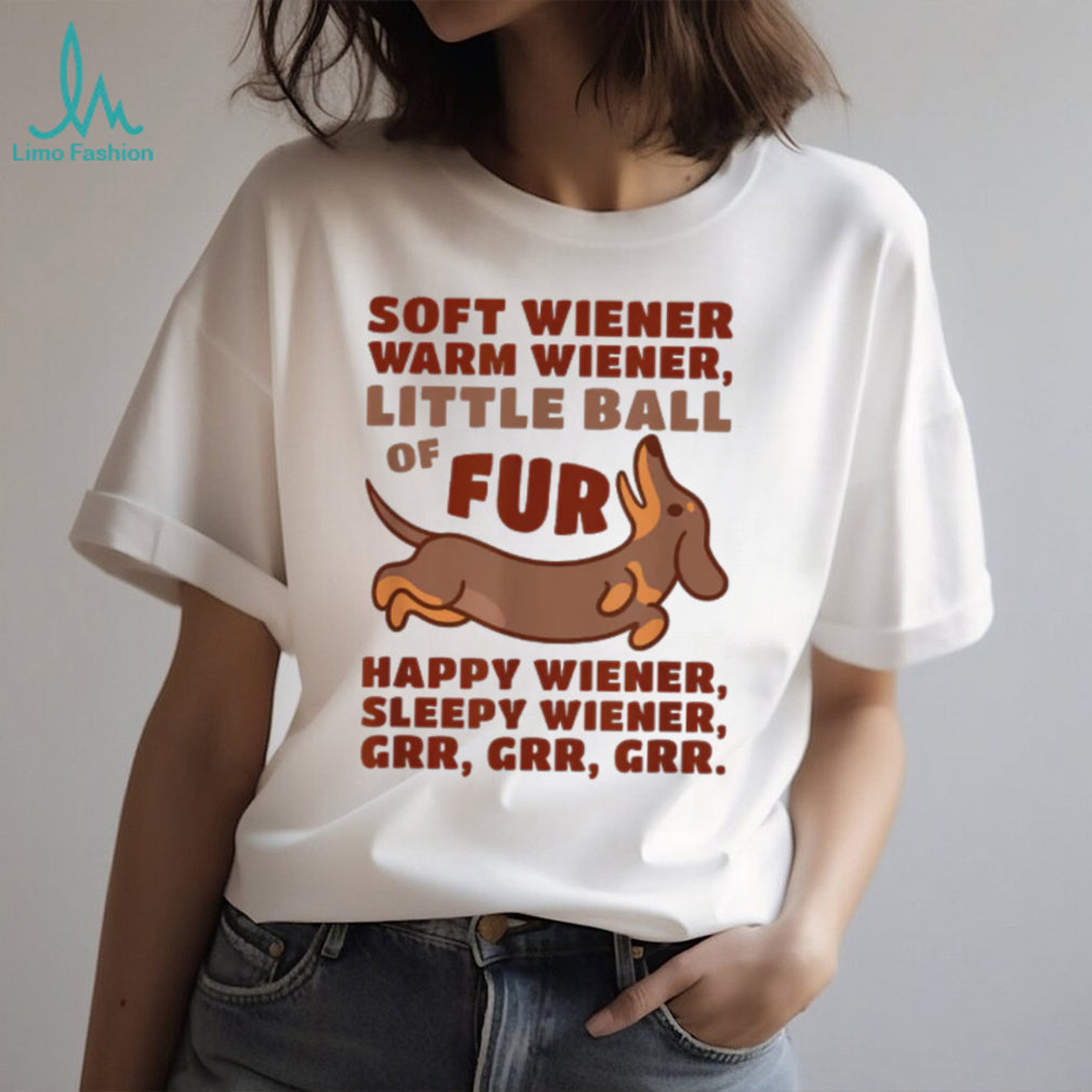 Soft Wiener Warm Wiener Little Ball of Fur Dachshund T Shirt