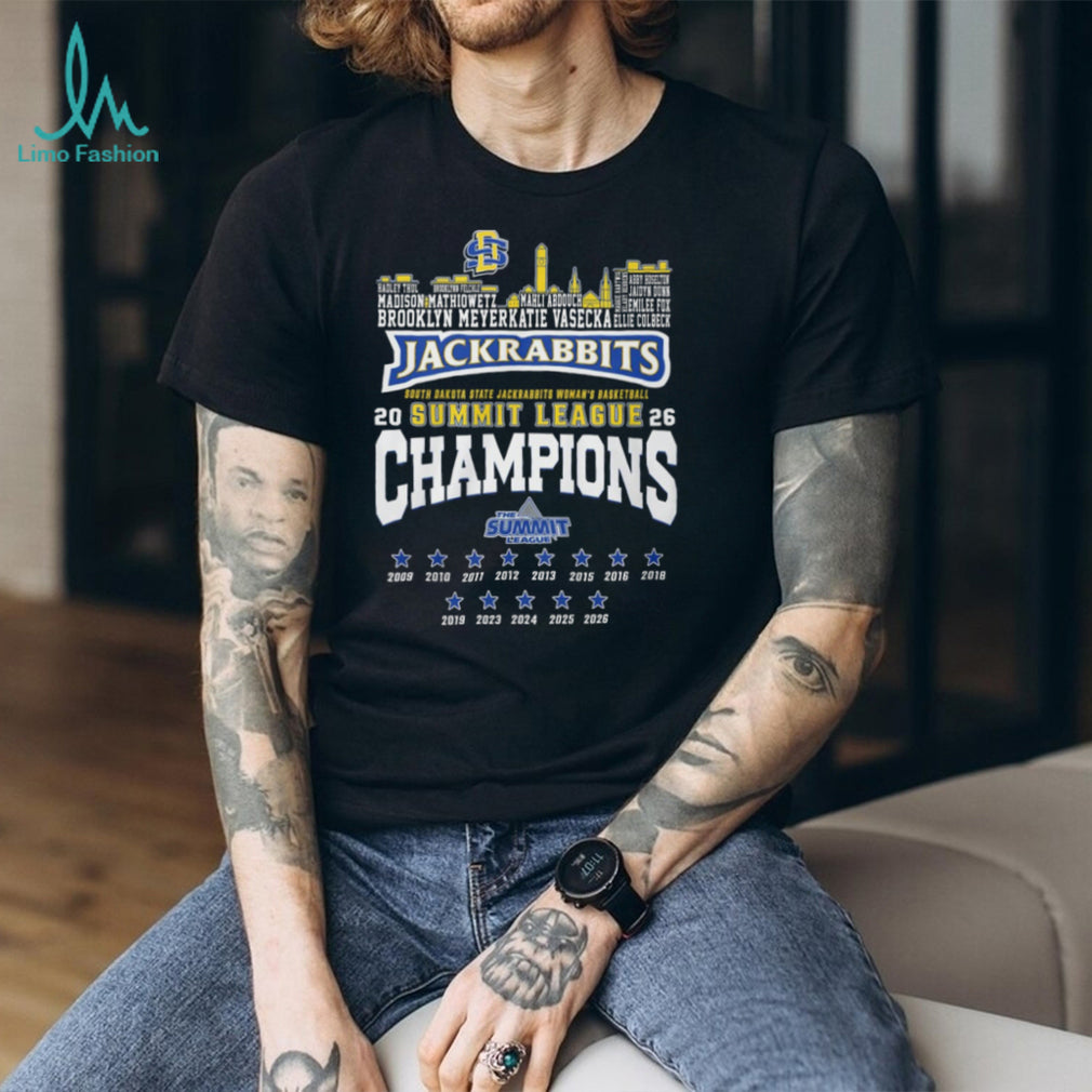 South Dakota State Jackrabbits Women’s Basketball 2026 Summit League Champions T Shirt