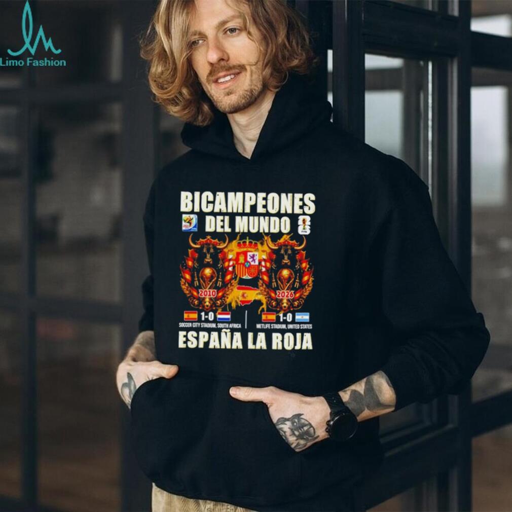 Spain Bicampeones Del Mundo Espaina La Roja WC2026 shirt