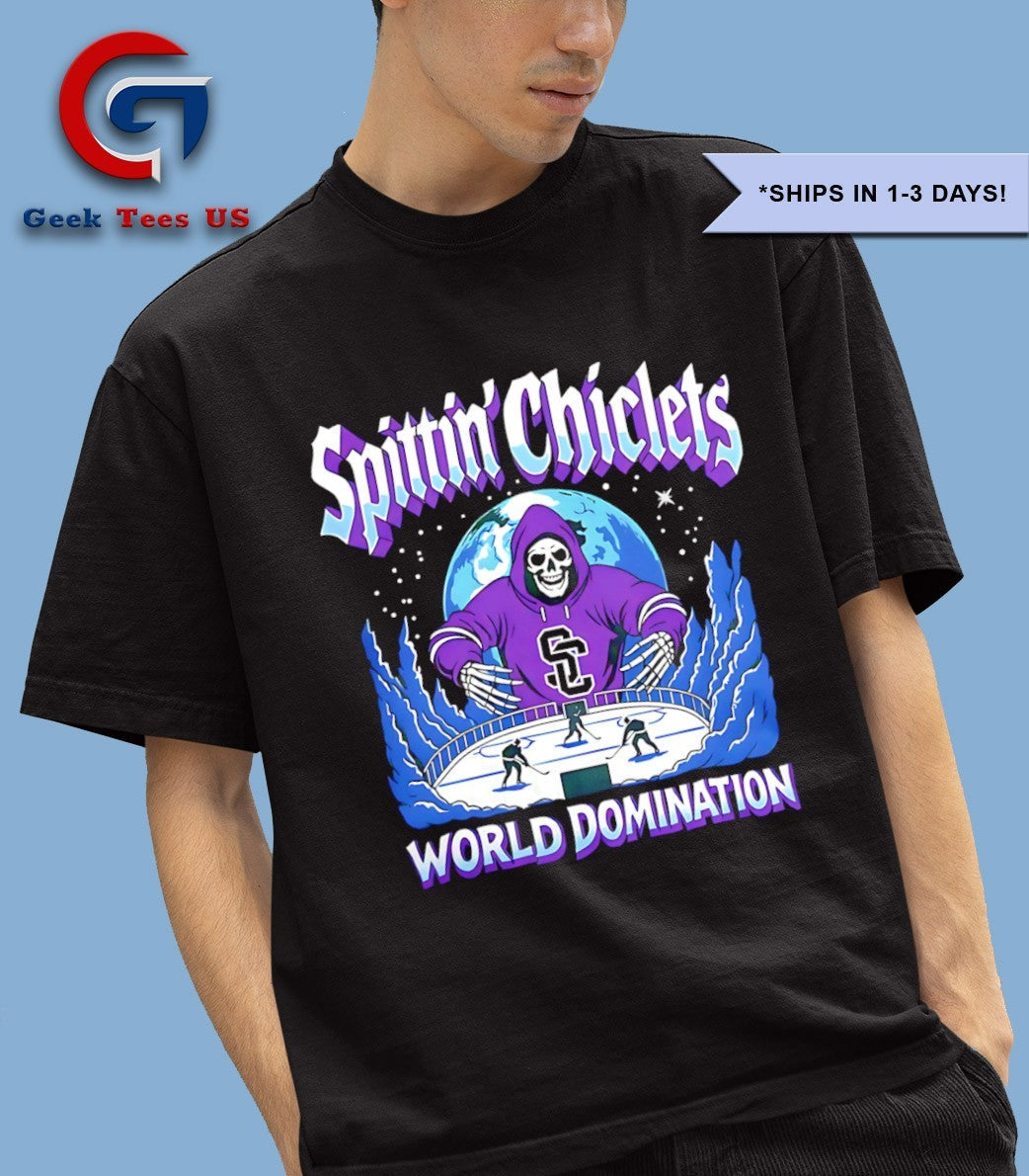 Spittin Chiclets Podcast Merch World Domination shirt Unisex , , , Long Sleeve Tee