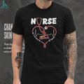 St. Louis Baseball Nurse T Shirt Red Bird Nursing Work of Heart T Shirt