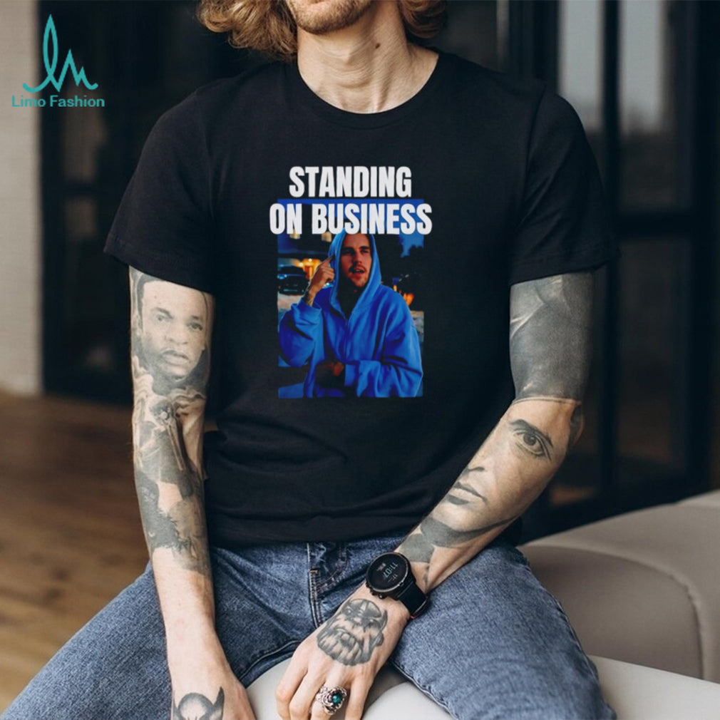 Standing On Business Blue Hoodie Portrait Graphic T Shirt