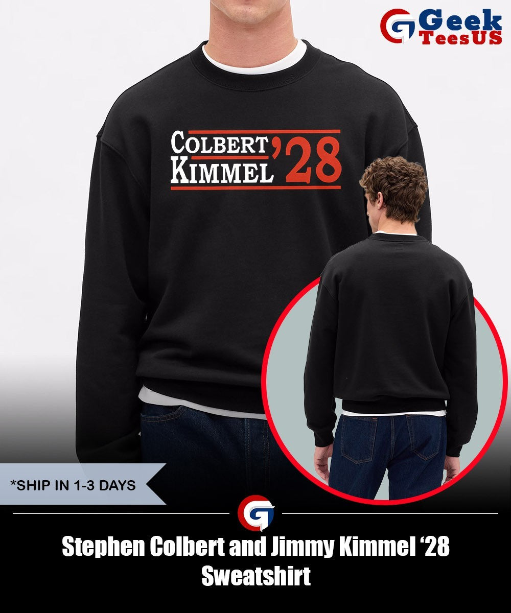 Stephen Colbert and Jimmy Kimmel ’28 shirt Unisex , , , Long Sleeve Tee