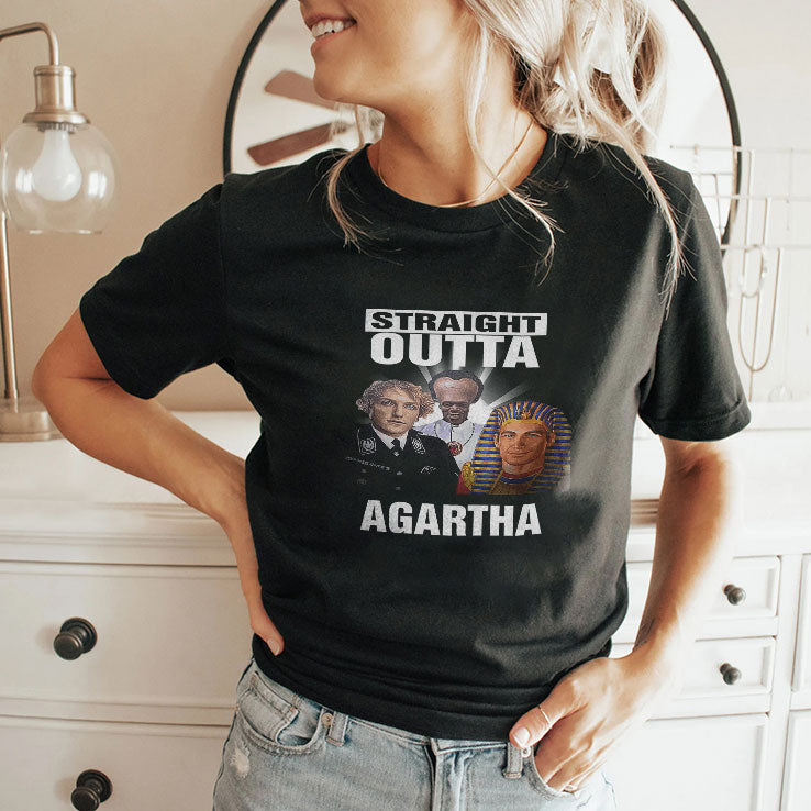 Straight Outta Agartha History Conspiracy Ancient Civilization Parody T Shirt