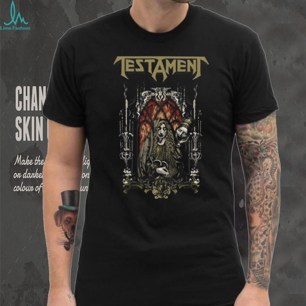Testament Metal Band Gothic Cathedral Saint & Sinner Artwork T Shirt