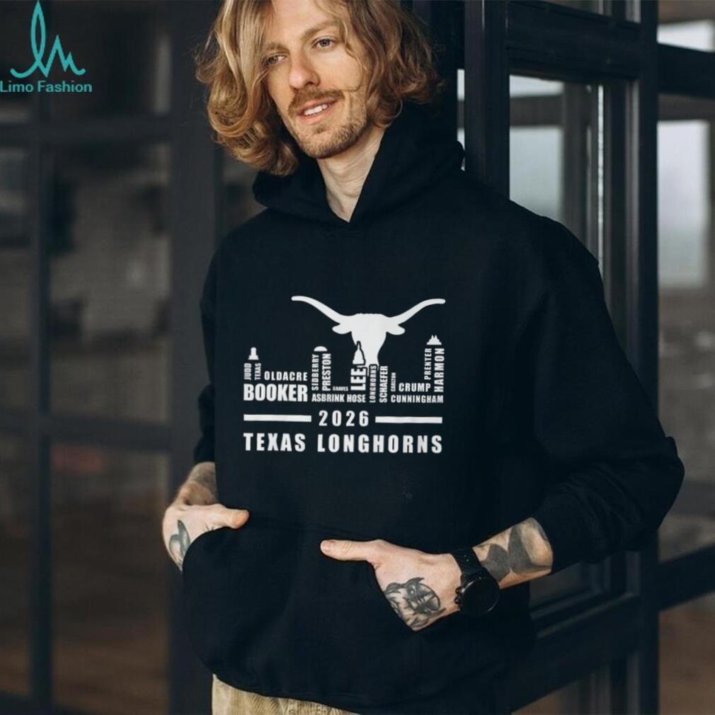 Texas Longhorns 2026 Roster Names and Hook ‘Em Logo T Shirt