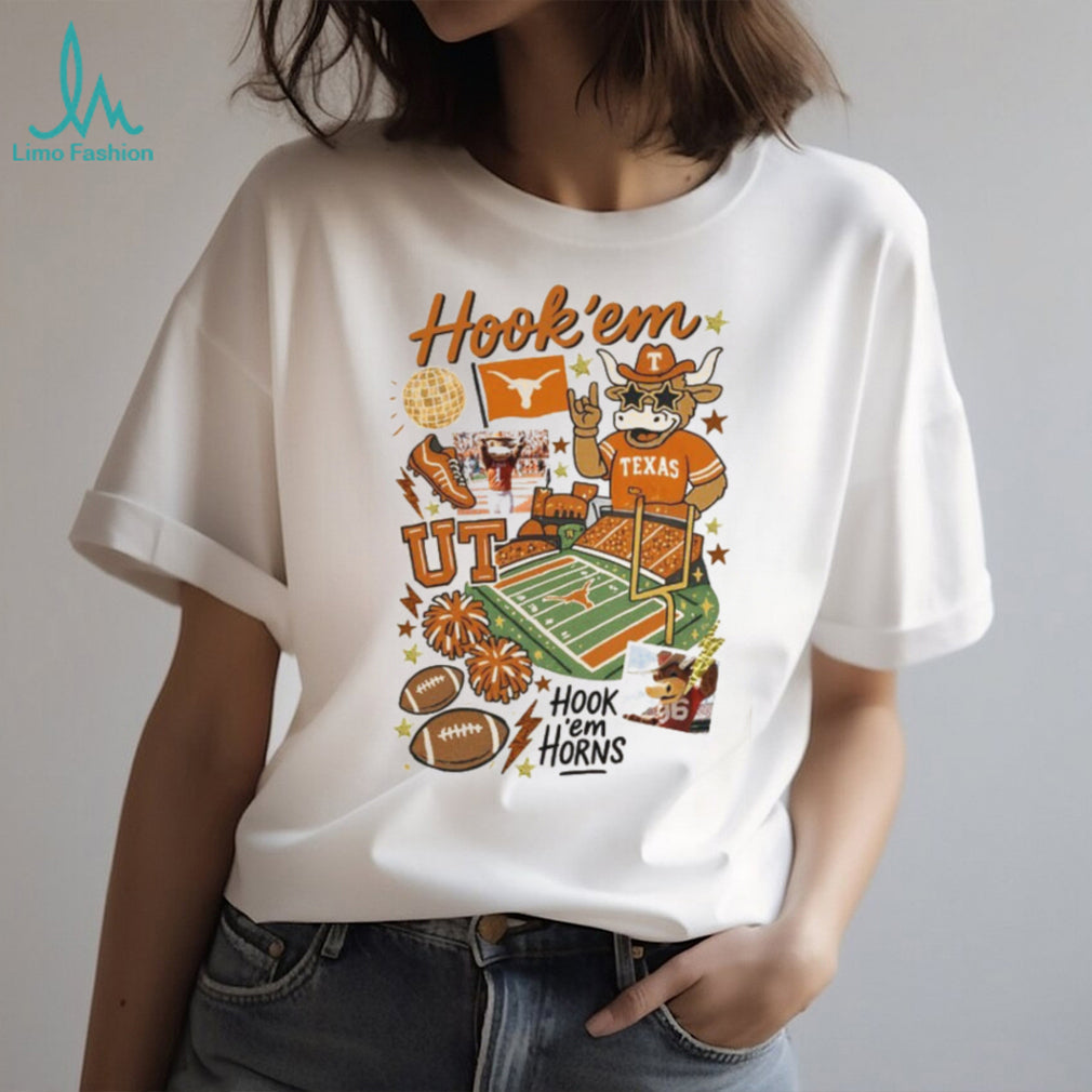 Texas Longhorns Game Day Hook ’em Horns Vintage Aesthetic T Shirt