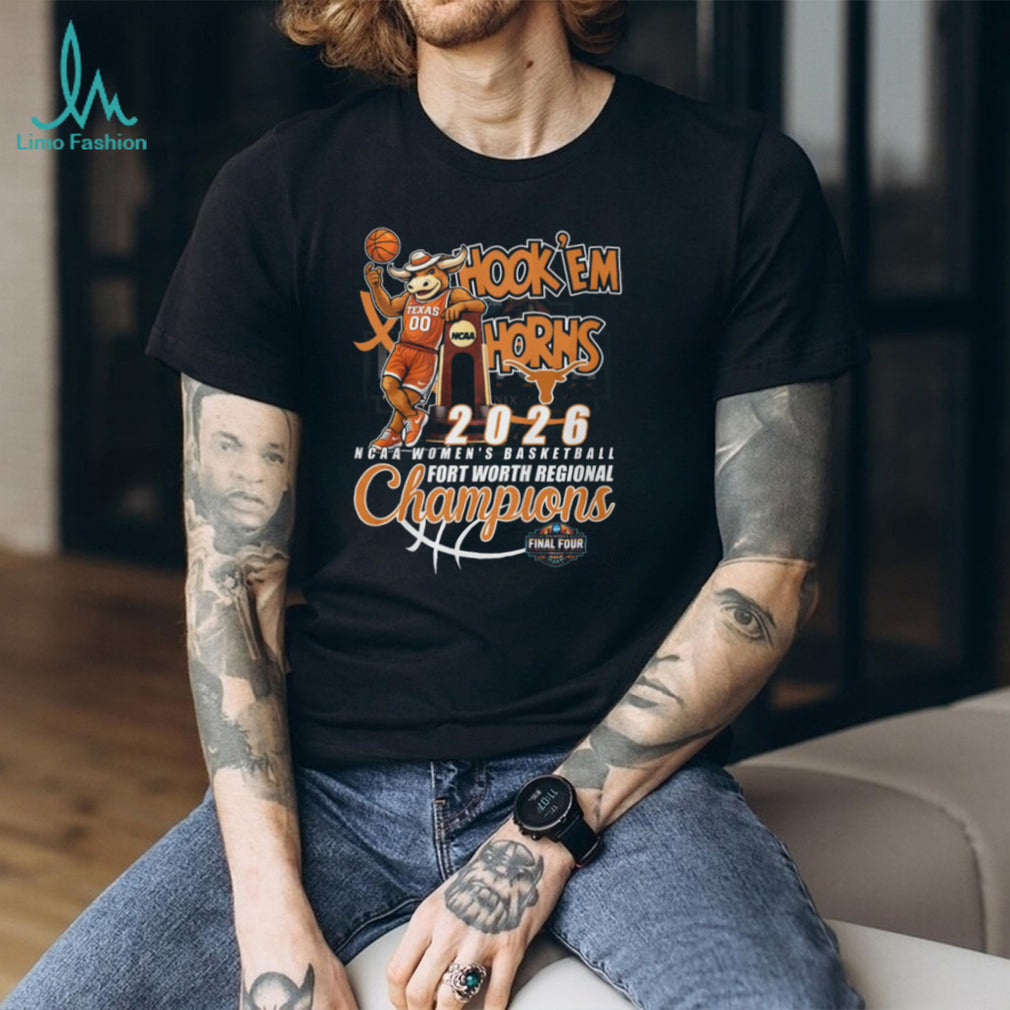 Texas Longhorns Hook ‘Em Horns 2026 NCAA Women’s Basketball Regional Champions T Shirt