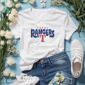Texas Rangers Heritage Logo Oatmeal Heather Crewneck T shirt