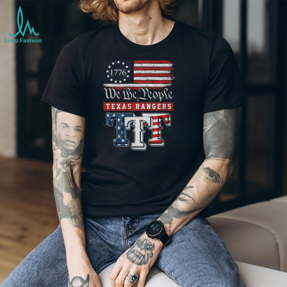 Texas Rangers We The People 1776 Patriotic American Flag T Shirt