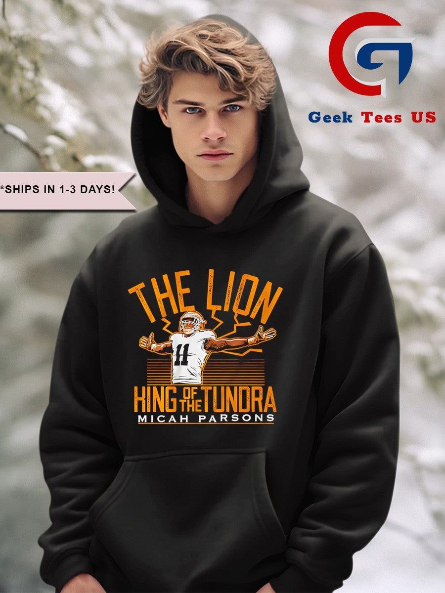 The Lion Micah Parsons King of the Tundra Green Bay Packers football signature shirt Unisex , , , Long Sleeve Tee