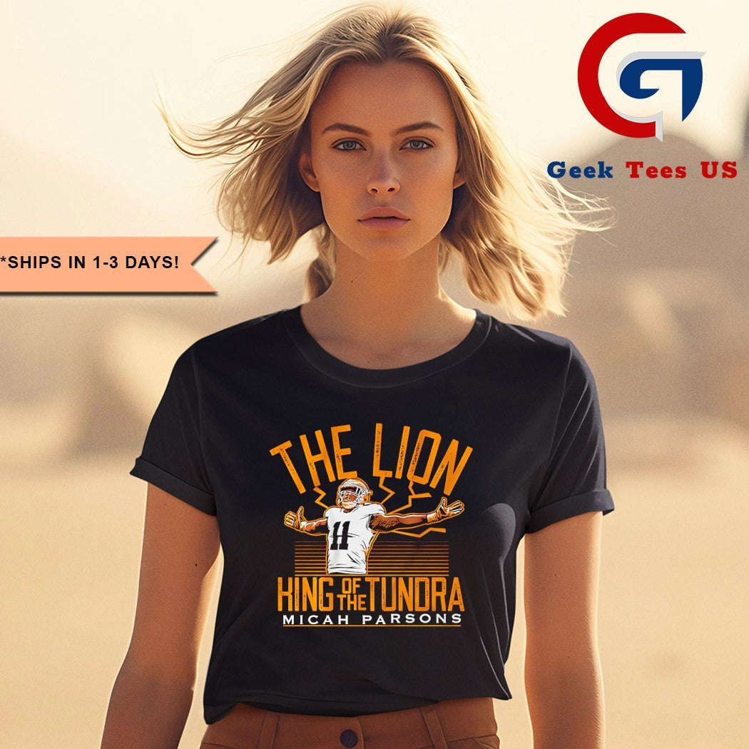 The Lion Micah Parsons King of the Tundra Green Bay Packers football signature shirt Unisex , , , Long Sleeve Tee