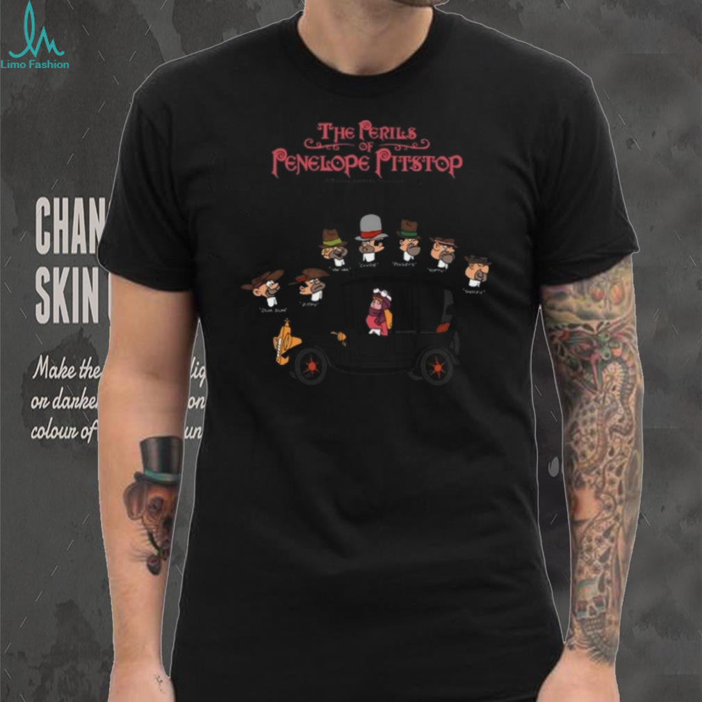 The Perils of Penelope Pitstop Antique Car Cartoon T Shirt