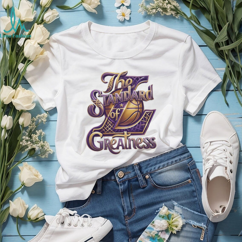 The Standard of Greatness Gold Basketball Trophy Graphic T Shirt
