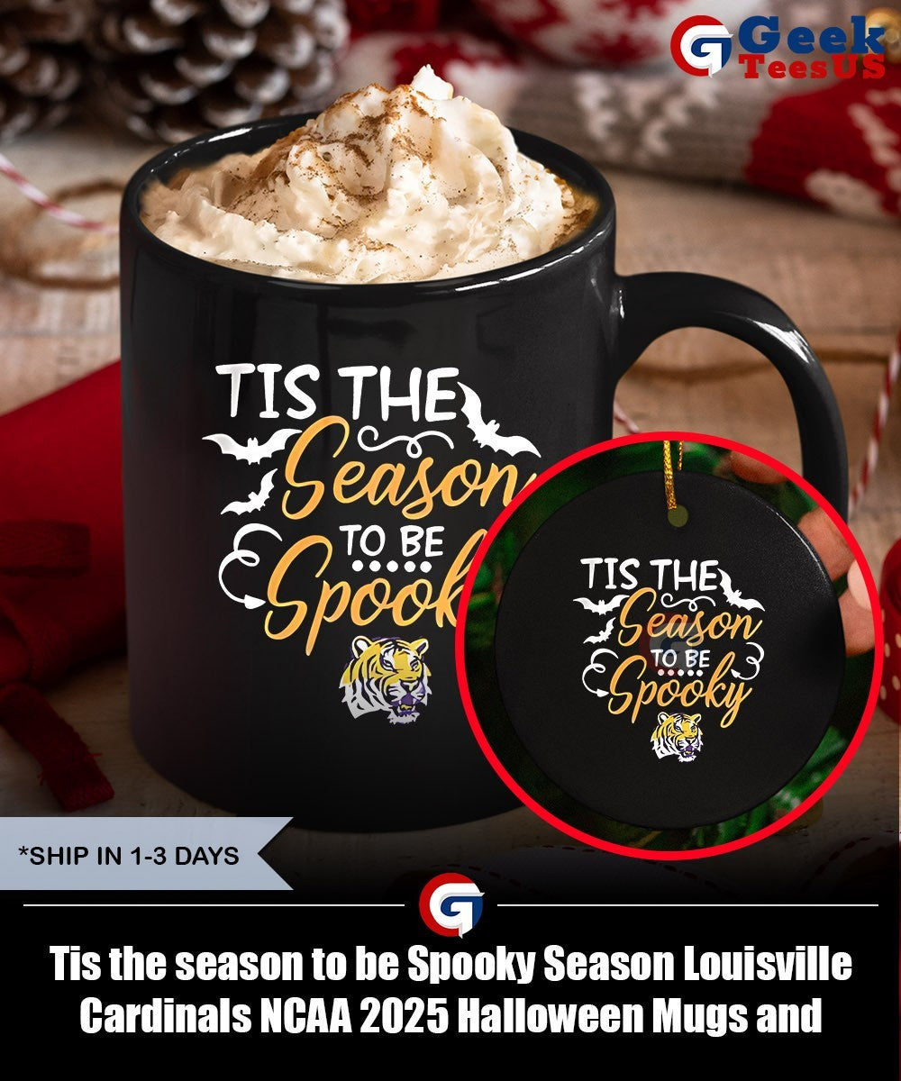 Tis the season to be Spooky Season Louisville Cardinals NCAA 2025 Halloween shirt Unisex , , , Long Sleeve Tee