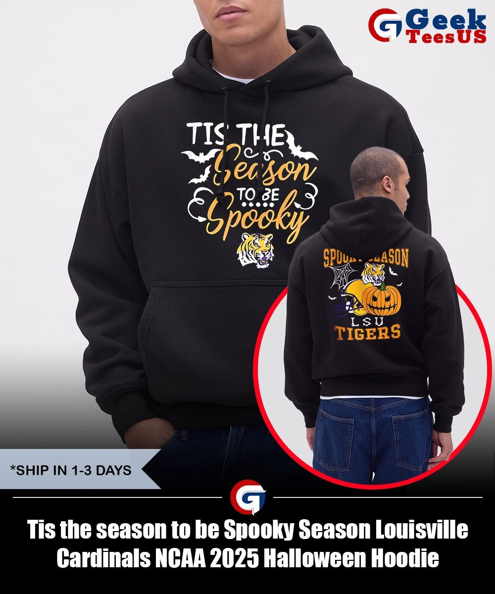 Tis the season to be Spooky Season Louisville Cardinals NCAA 2025 Halloween shirt Unisex , , , Long Sleeve Tee