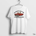 Top Hanging Out Passenger Side His Best Friends Ride Santa Car Deer Merry T-Shirts