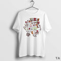 Top Texas M Aggies Football State Map Circle T-Shirts