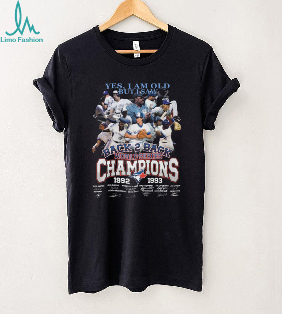 Toronto Blue Jays Back 2 Back World Series Champions 1992 1993 Signature T Shirt