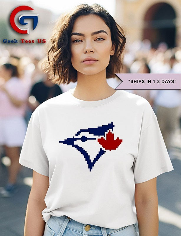 Toronto Blue Jays Mlb World Series 2025 Logo 8 Bit Unisex , , , Long Sleeve Tee