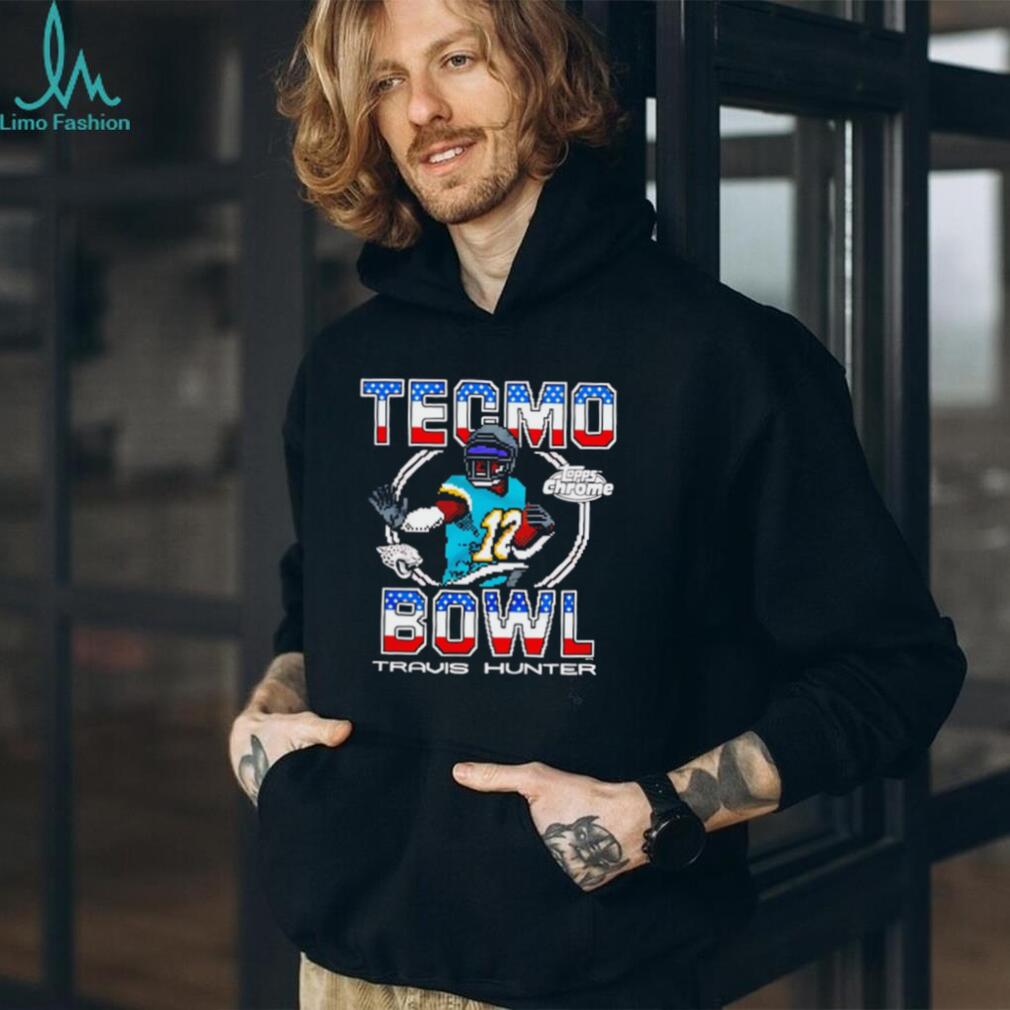 Travis Hunter Tecmo Bowl Retro Pixel Art Topps Chrome Football T Shirt