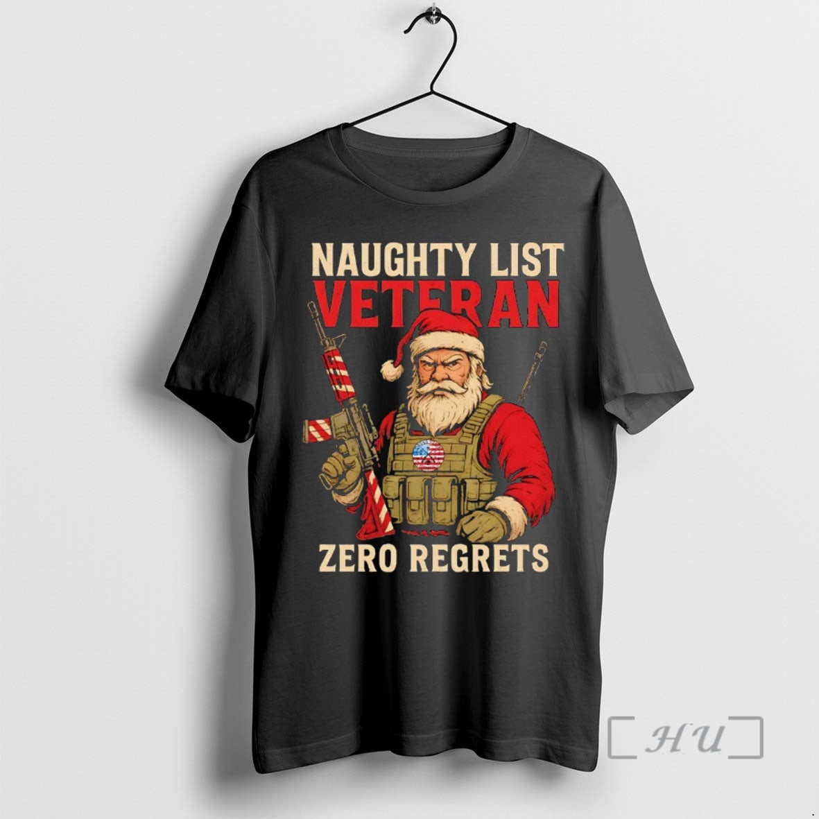 Trending Santa Naughty List Veteran Zero Regrets T-Shirts