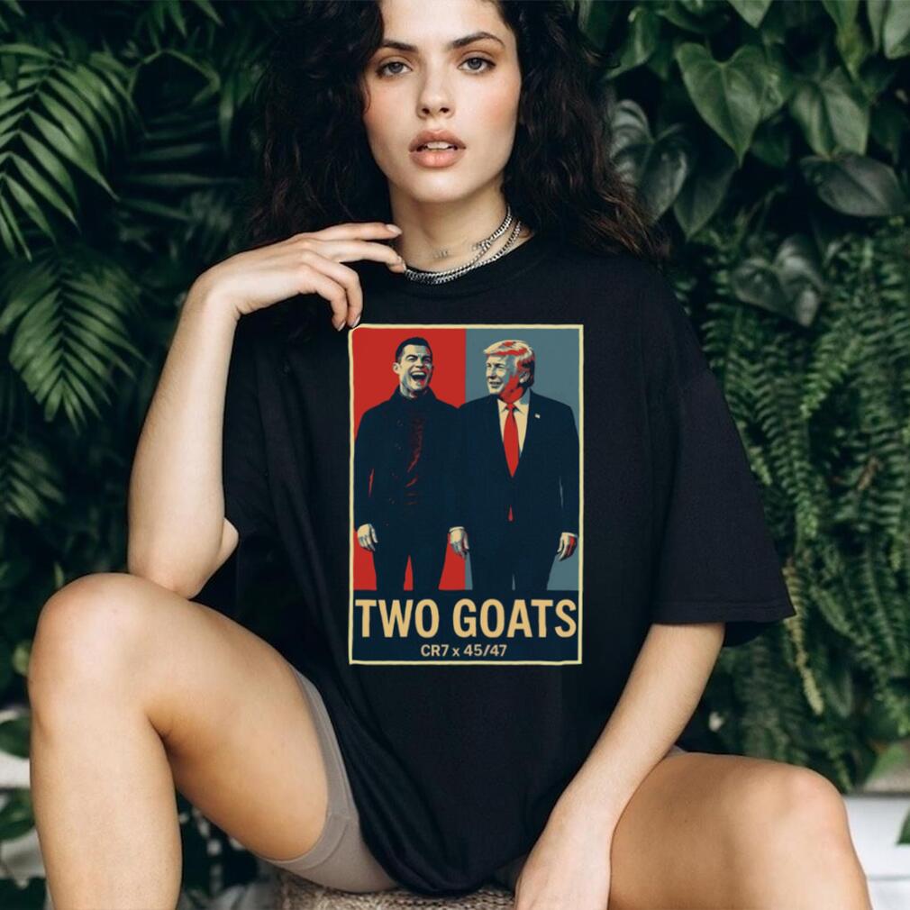 Two GOATs CR7 x Trump 45 47 Hope Style Political Parody T Shirt
